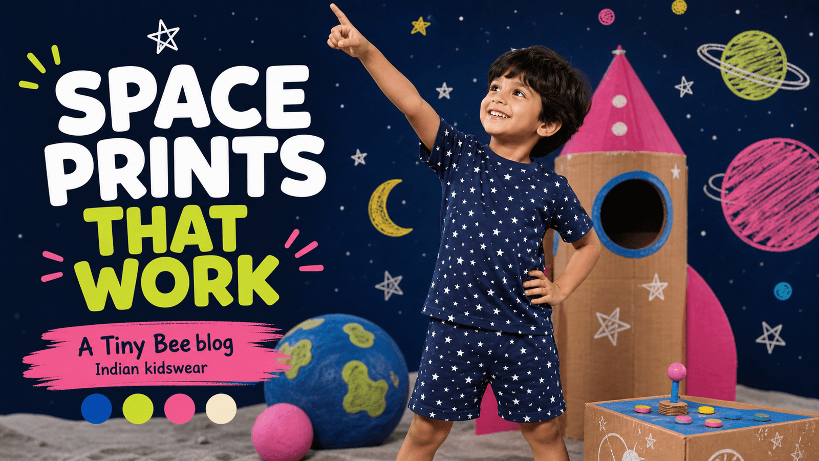 Space-Print Clothes for Kids: Stars, Planets and Smart Checks - A Tiny Bee