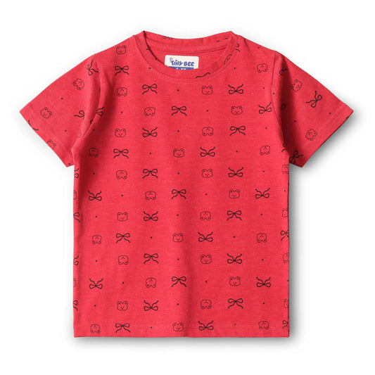 Red Dear Shorts Set