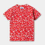 Red Flower Shorts Set