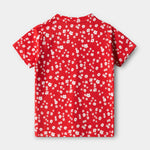 Red Flower Shorts Set