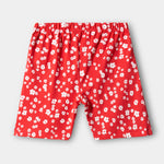 Red Flower Shorts Set
