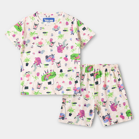 Flamingo Shorts Set