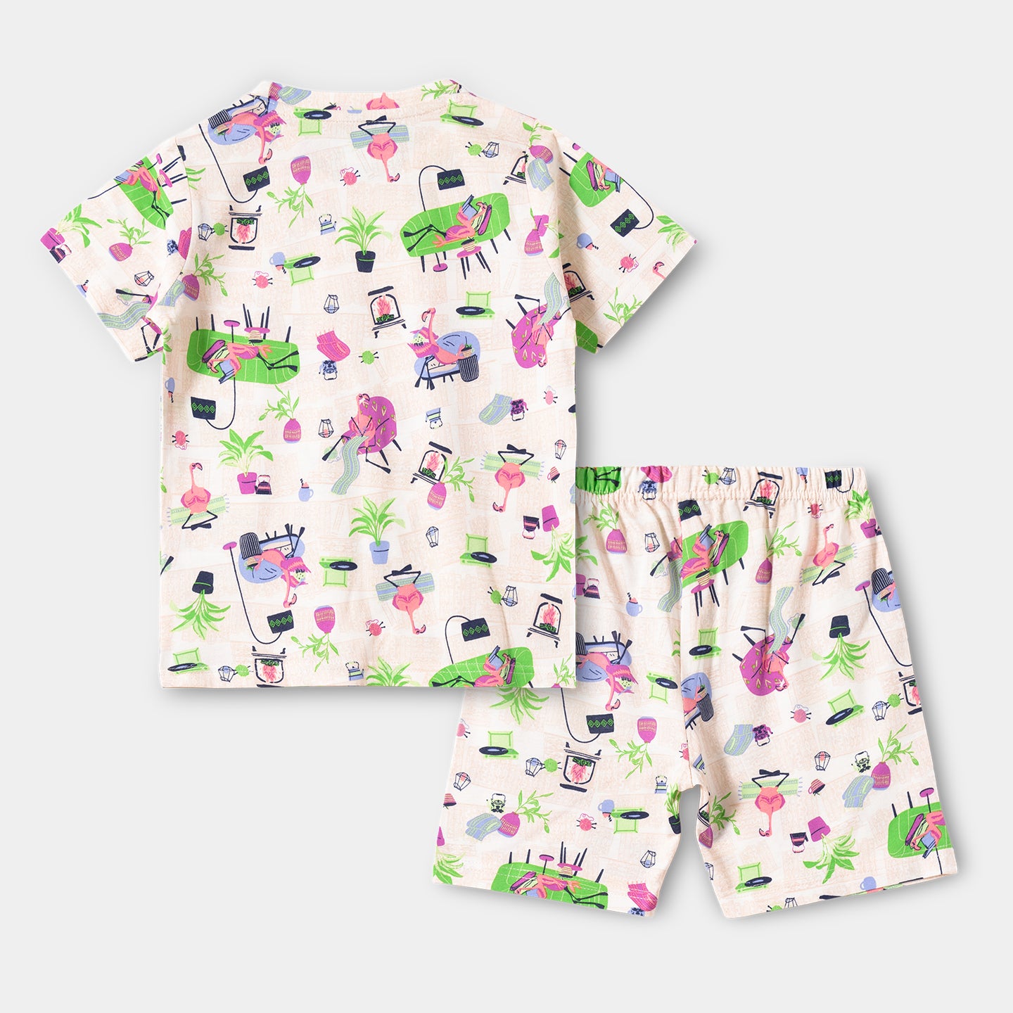 Flamingo Shorts Set