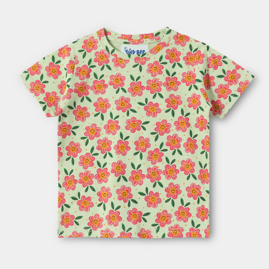 Smiley Flower Shorts Set