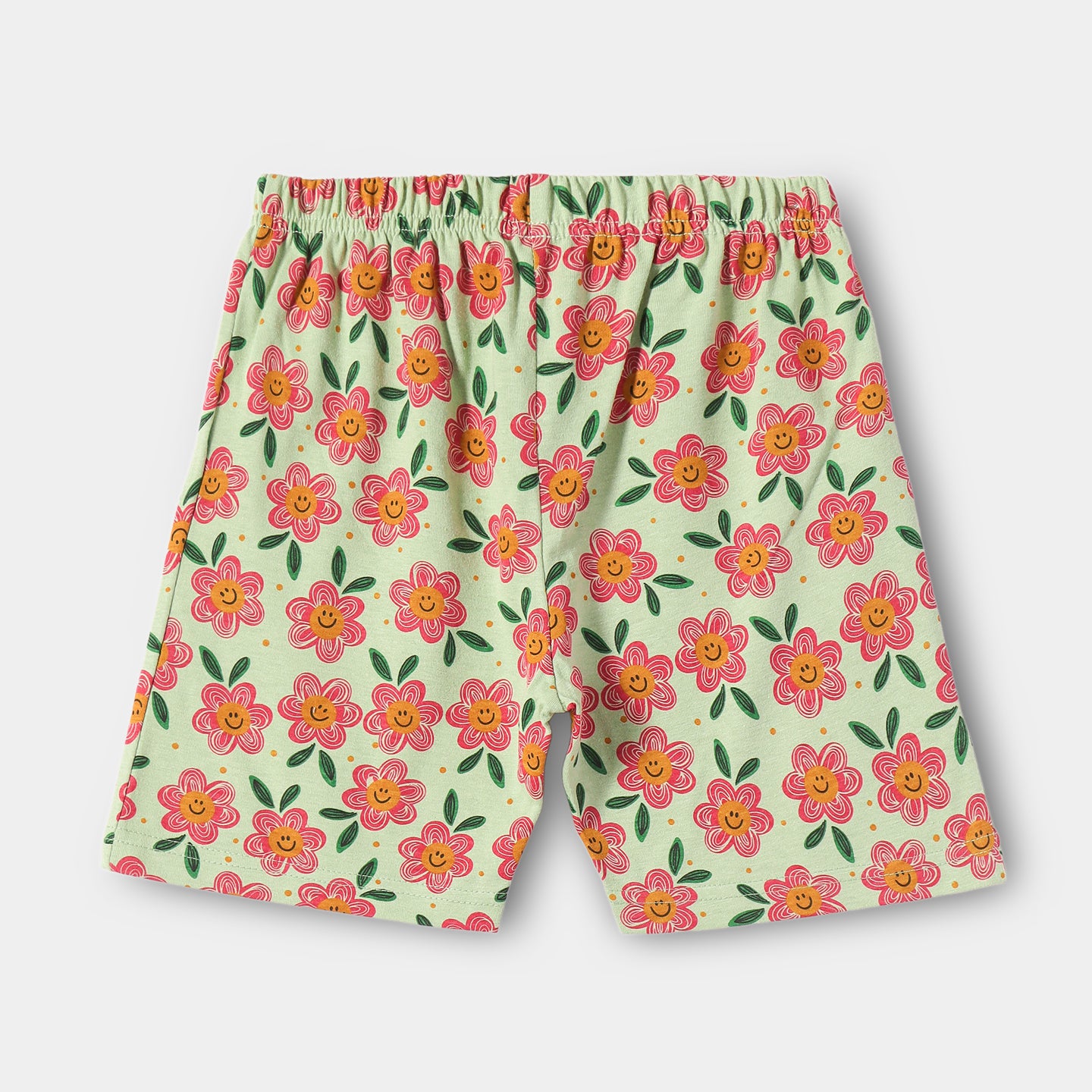 Smiley Flower Shorts Set