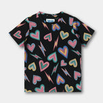 Black Heart Shorts Set