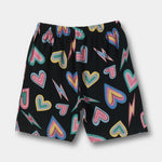 Black Heart Shorts Set