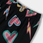 Black Heart Shorts Set