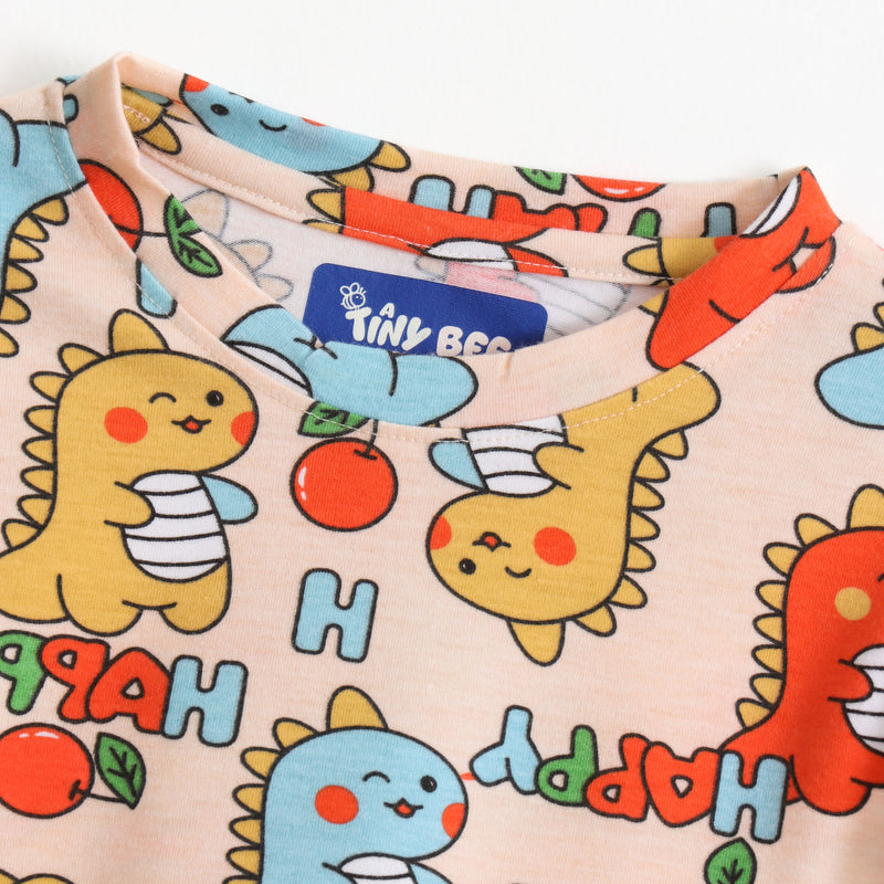 Doodle Dino Shorts Set (Unisex) cotton kids shorts set - image 6