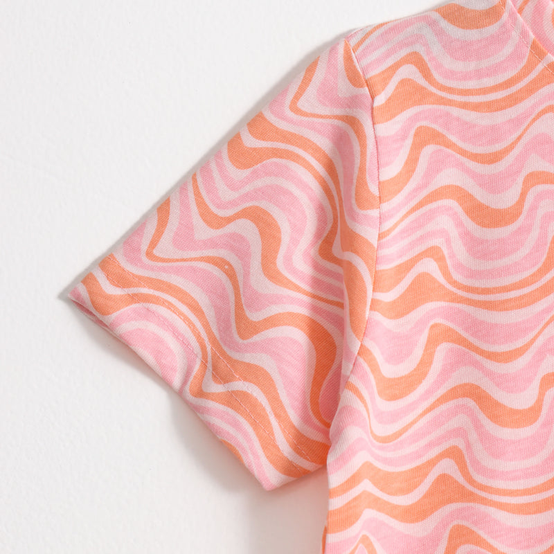 Peach Wave Shorts Set (Unisex) cotton kids shorts set - image 6