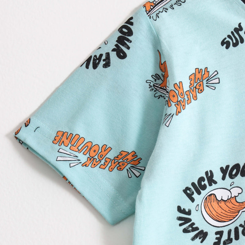 Dino Stamp Shorts Set (Unisex) cotton kids shorts set - image 6