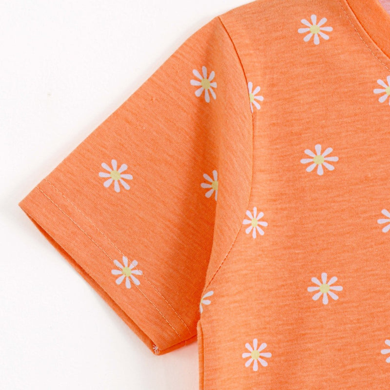 Little Daisy Shorts Set side view — unisex kids 1-7y | A Tiny Bee