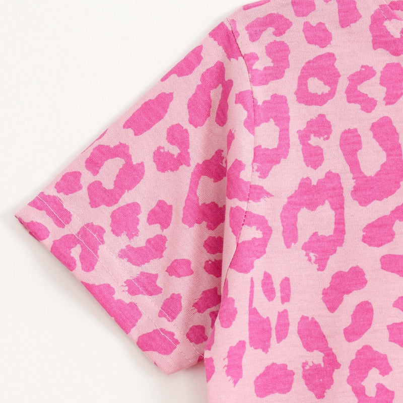 Pink Leopard Shorts Set (Unisex) - A Tiny Bee