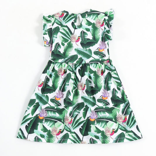 Tropical Toucan Girls Dress - A Tiny Bee