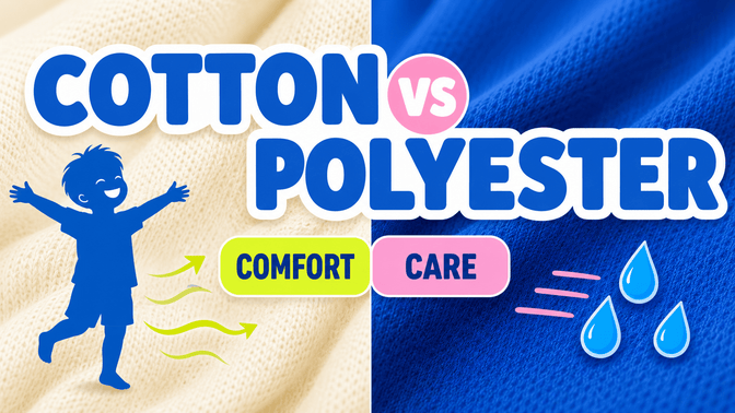 Cotton vs Polyester for Kids: Comfort, Care and Climate - A Tiny Bee