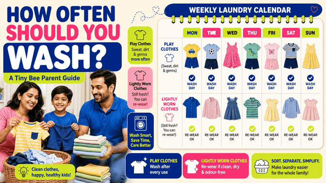 How Often Should Kids Clothes Be Washed? - A Tiny Bee