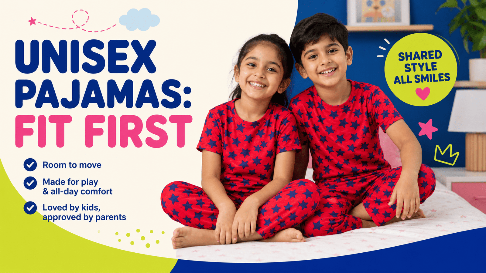 Unisex Pajama Set for Kids: Print, Fit and Size Checklist - A Tiny Bee