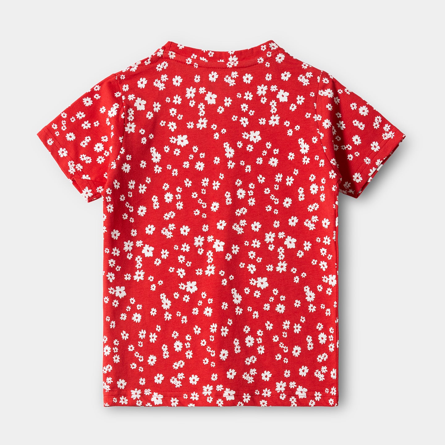 Red Flower Shorts Set