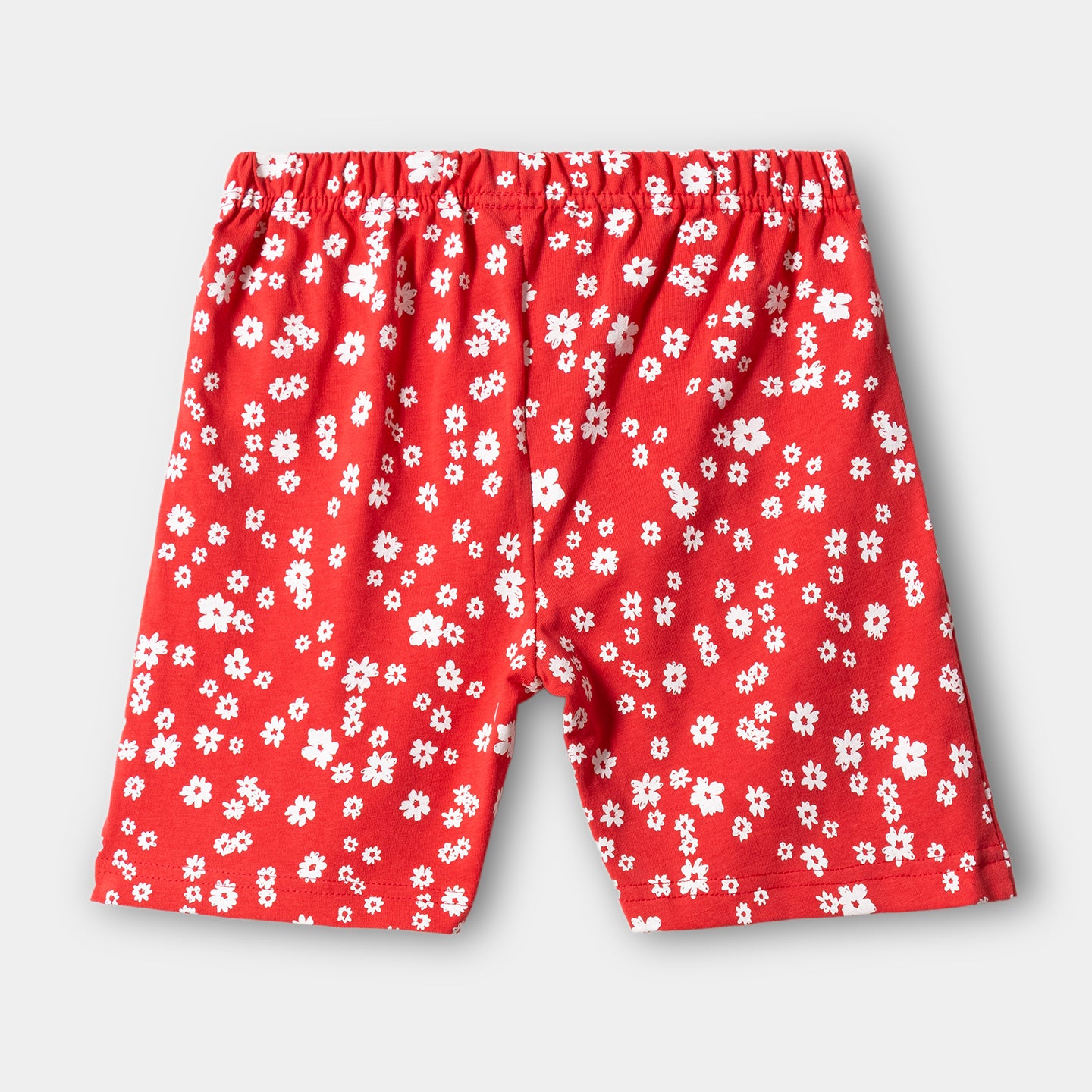 Red Flower Shorts Set