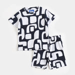 Black & White Abstract Shorts Set (Unisex)