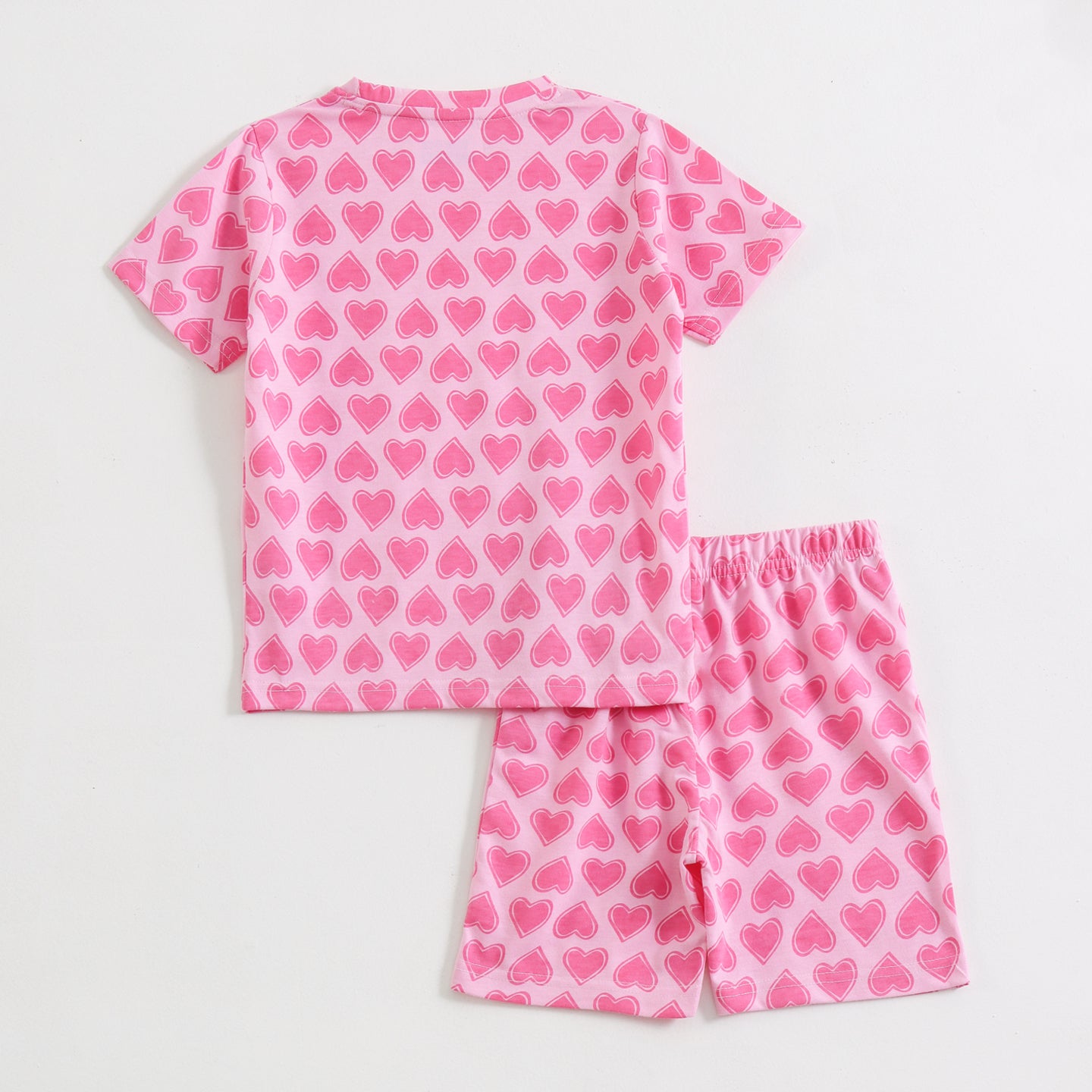 Pink Hearts Shorts Set (Unisex)