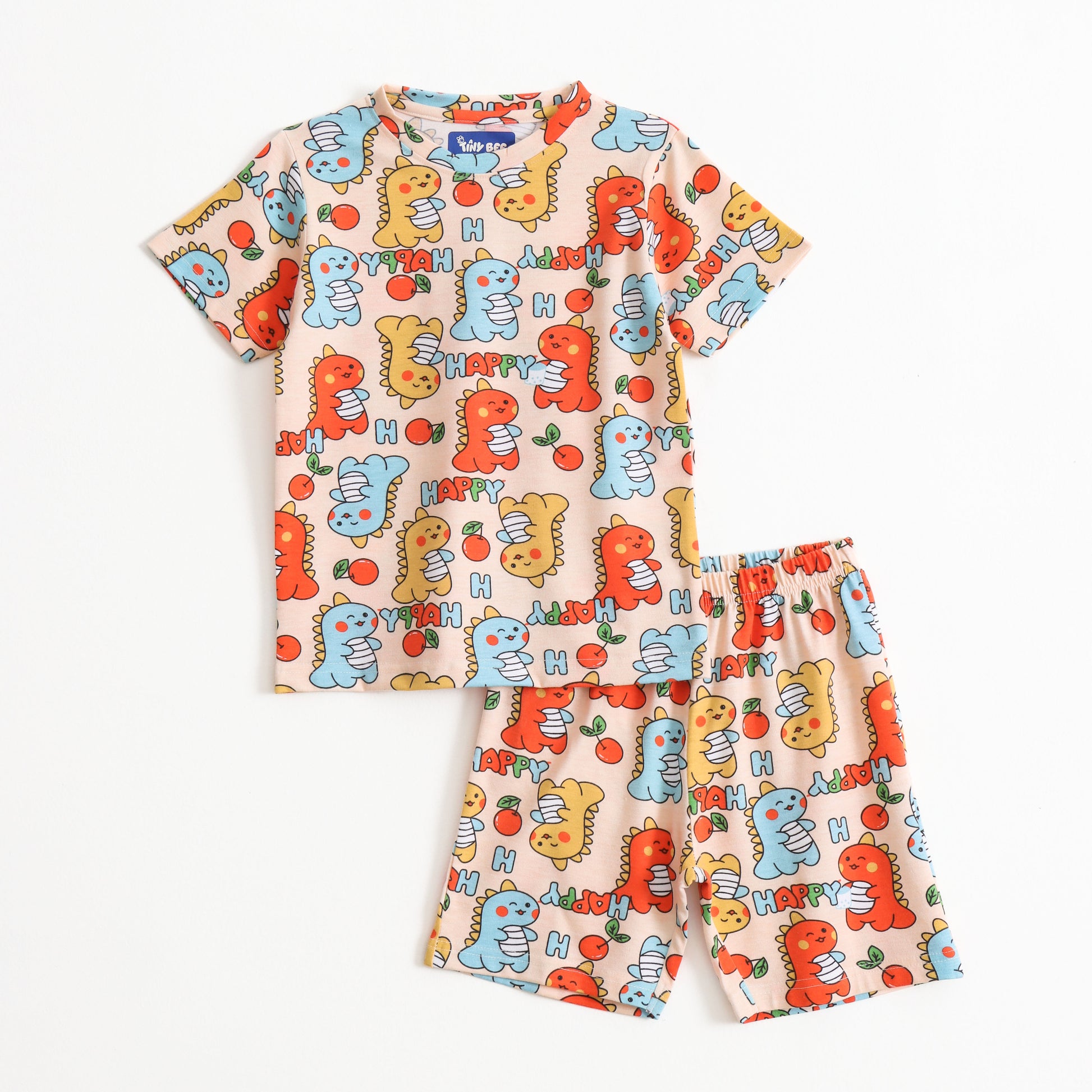 Doodle Dino Shorts Set (Unisex) cotton kids shorts set - image 1
