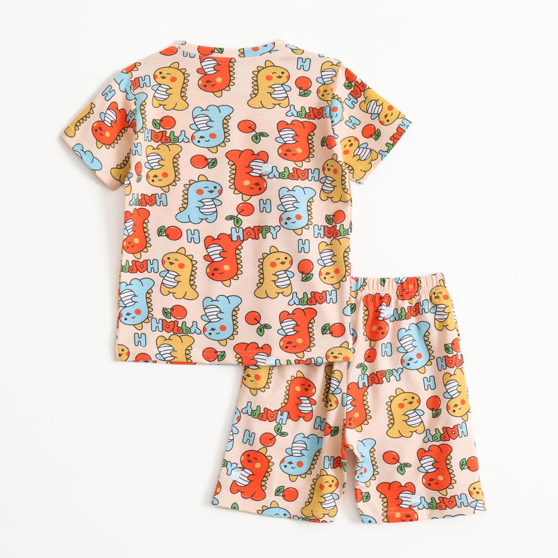 Doodle Dino Shorts Set (Unisex) cotton kids shorts set - image 2