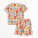 Doodle Dino Shorts Set (Unisex) cotton kids shorts set - image 2