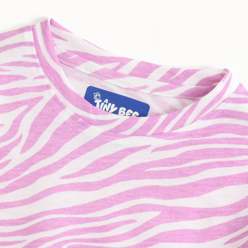 Pink Zebra Shorts Set (Unisex) cotton kids shorts set - image 5