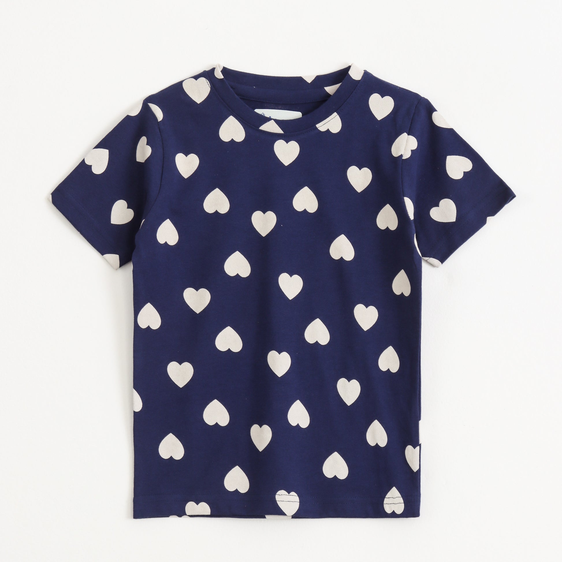 Navy Heart Pop Shorts Set (Unisex) cotton kids shorts set - image 3