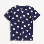 Navy Heart Pop Shorts Set (Unisex) cotton kids shorts set - image 3