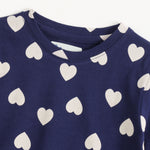 Navy Heart Pop Shorts Set (Unisex) cotton kids shorts set - image 5