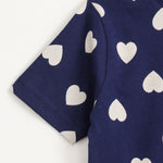 Navy Heart Pop Shorts Set (Unisex) cotton kids shorts set - image 6