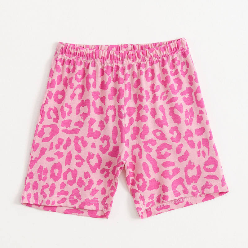 Pink Leopard Shorts Set (Unisex) cotton kids shorts set - image 4