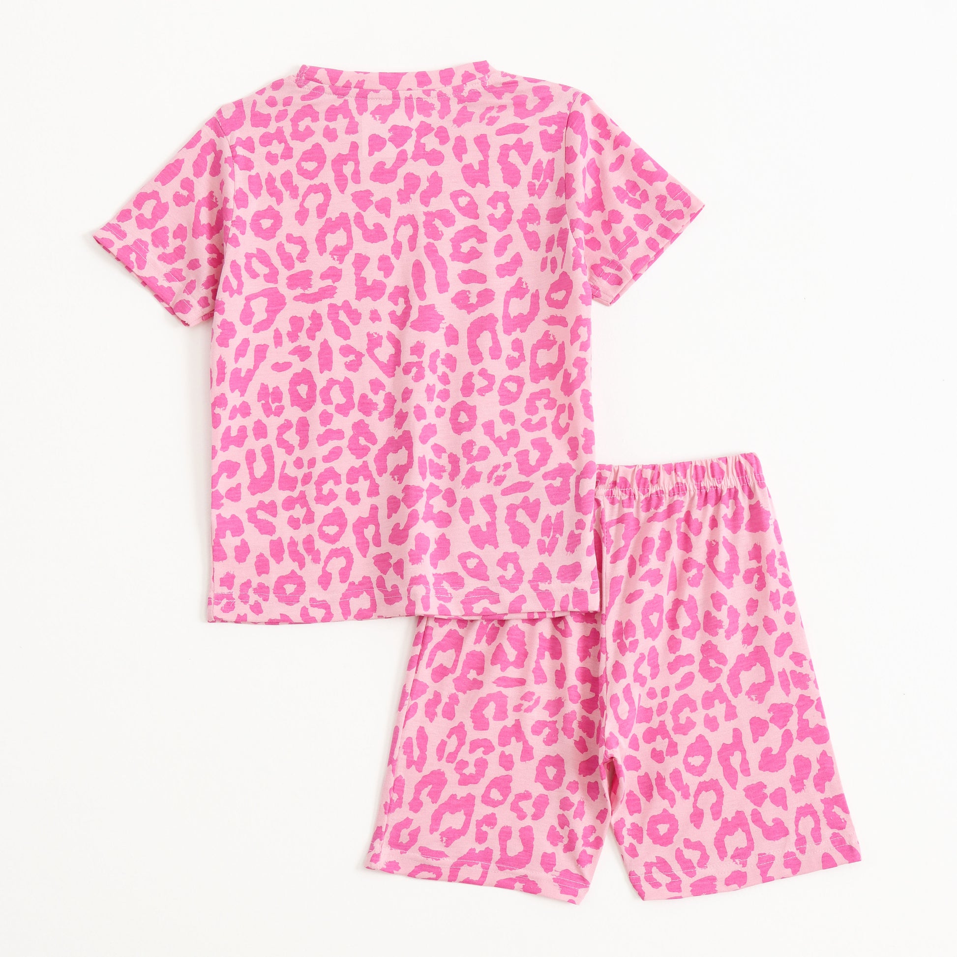 Pink Leopard Shorts Set (Unisex) cotton kids shorts set - image 2