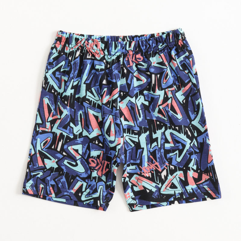 Neon Scribble Shorts Set (Unisex) cotton kids shorts set - image 4