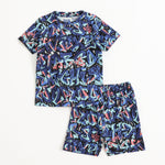 Neon Scribble Shorts Set (Unisex) cotton kids shorts set - image 1