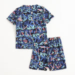 Neon Scribble Shorts Set (Unisex) cotton kids shorts set - image 2