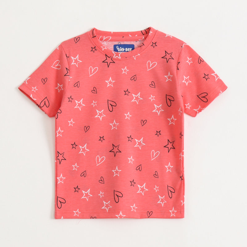 Coral Flutter Shorts Set (Unisex) cotton kids shorts set - image 3