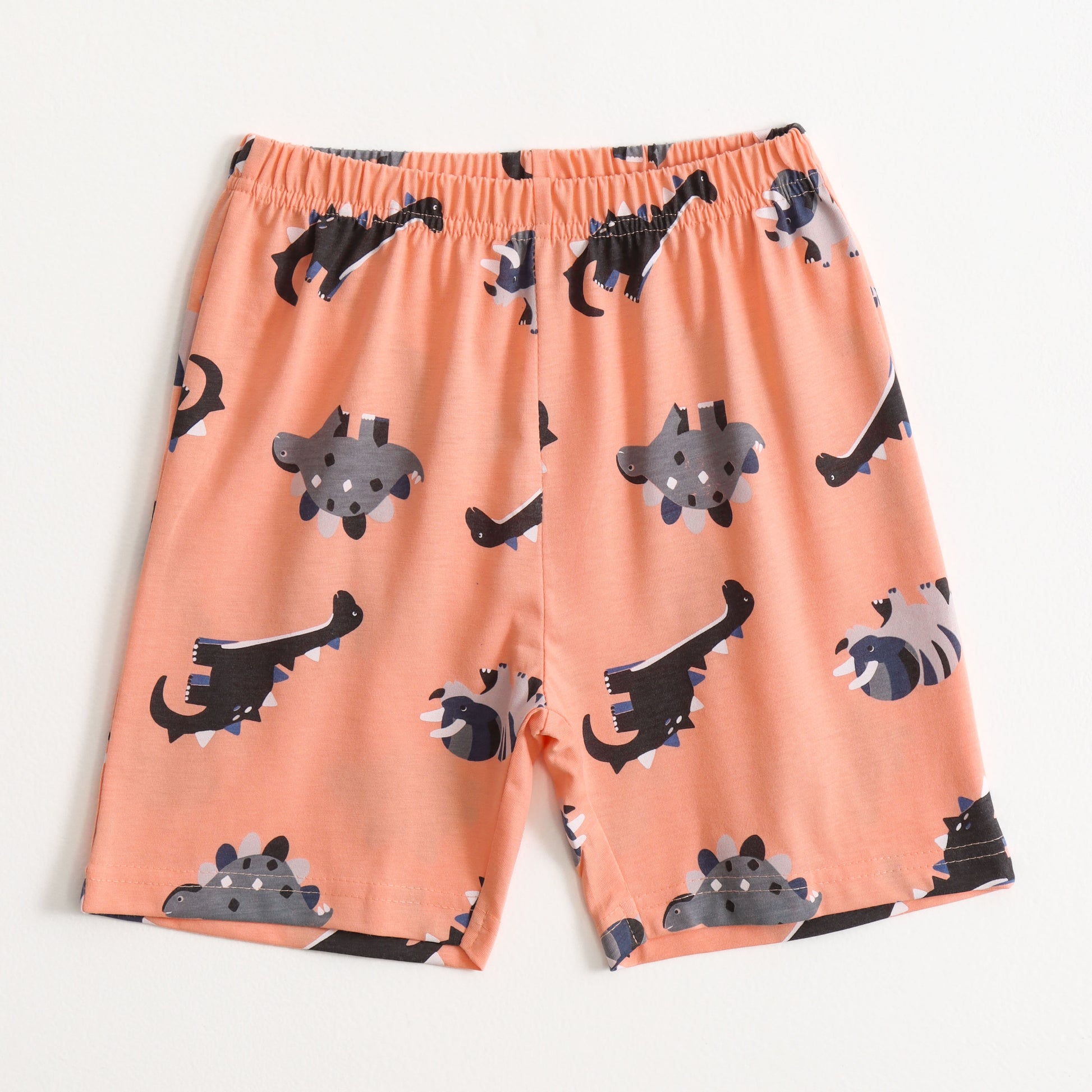Peach Dino Roar Shorts Set (Unisex) cotton kids shorts set - image 4