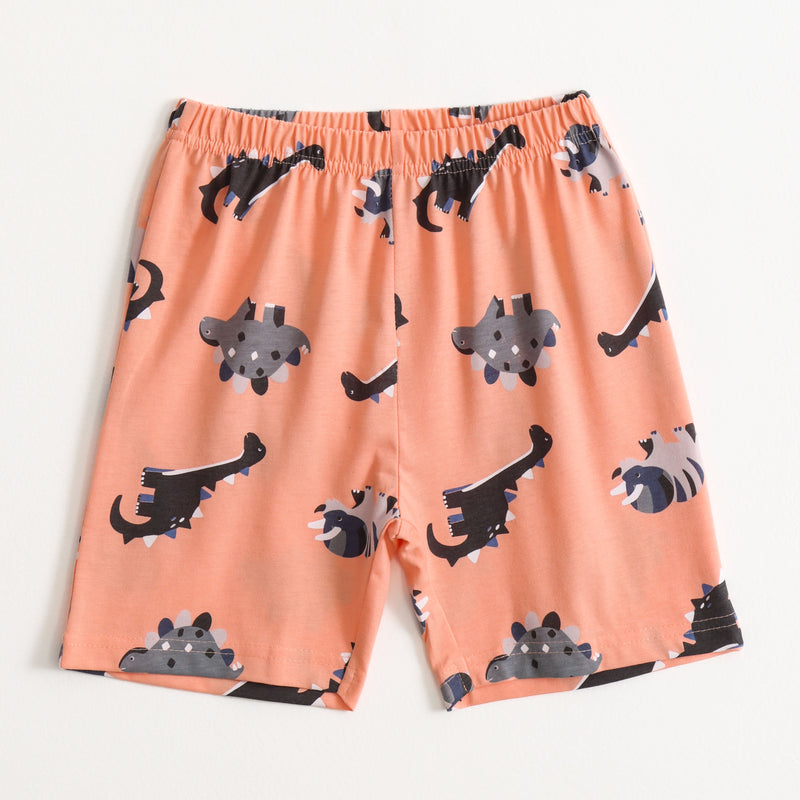 Peach Dino Roar Shorts Set (Unisex) cotton kids shorts set - image 4