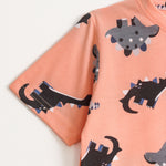 Peach Dino Roar Shorts Set (Unisex) cotton kids shorts set - image 6