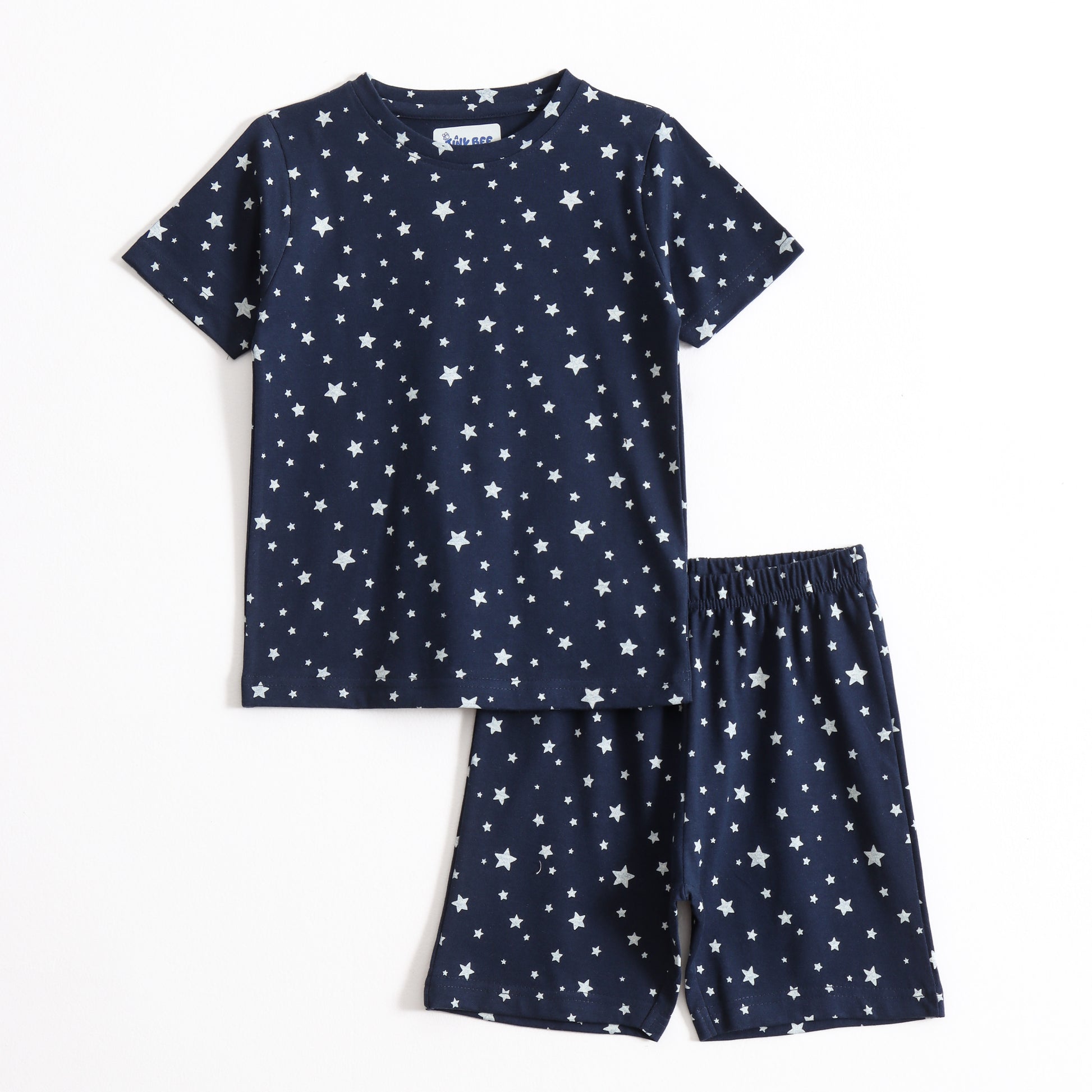 Navy Star Pop Shorts Set (Unisex) cotton kids shorts set - image 1