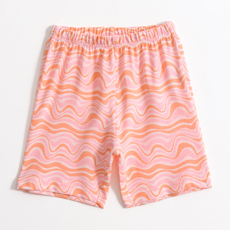 Peach Wave Shorts Set (Unisex) cotton kids shorts set - image 4
