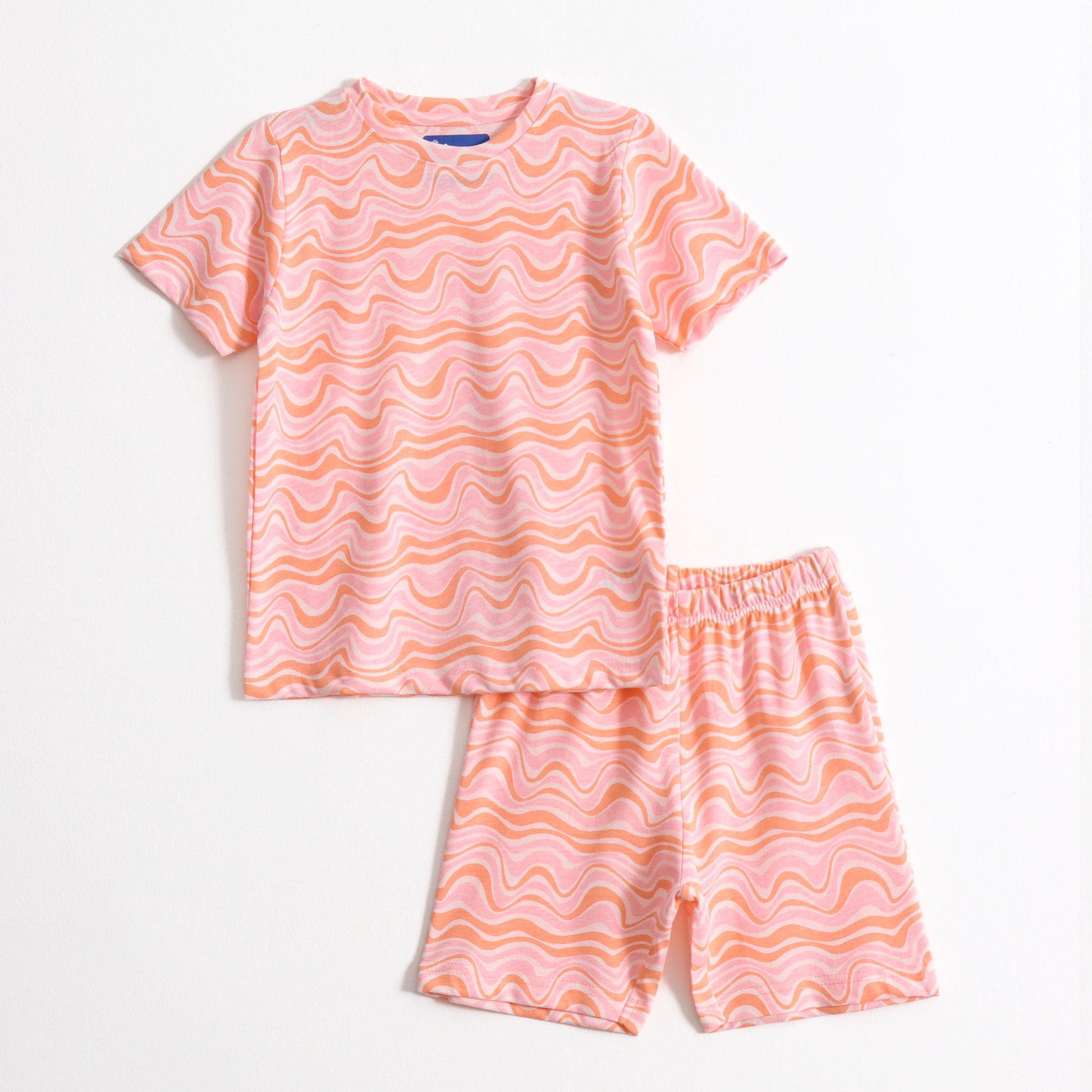 Peach Wave Shorts Set (Unisex) cotton kids shorts set - image 1