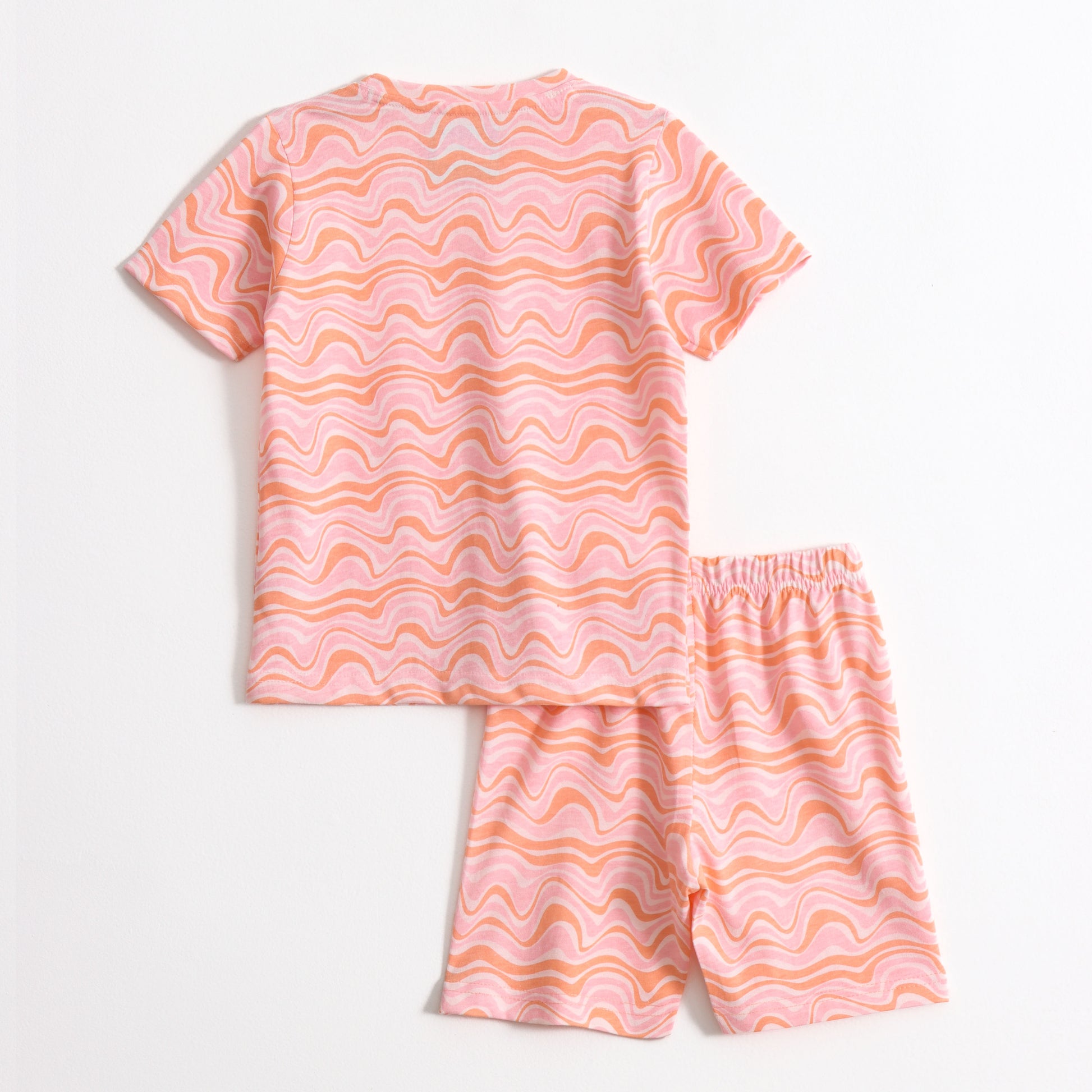 Peach Wave Shorts Set (Unisex) cotton kids shorts set - image 2