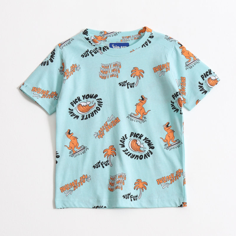 Dino Stamp Shorts Set (Unisex) cotton kids shorts set - image 3