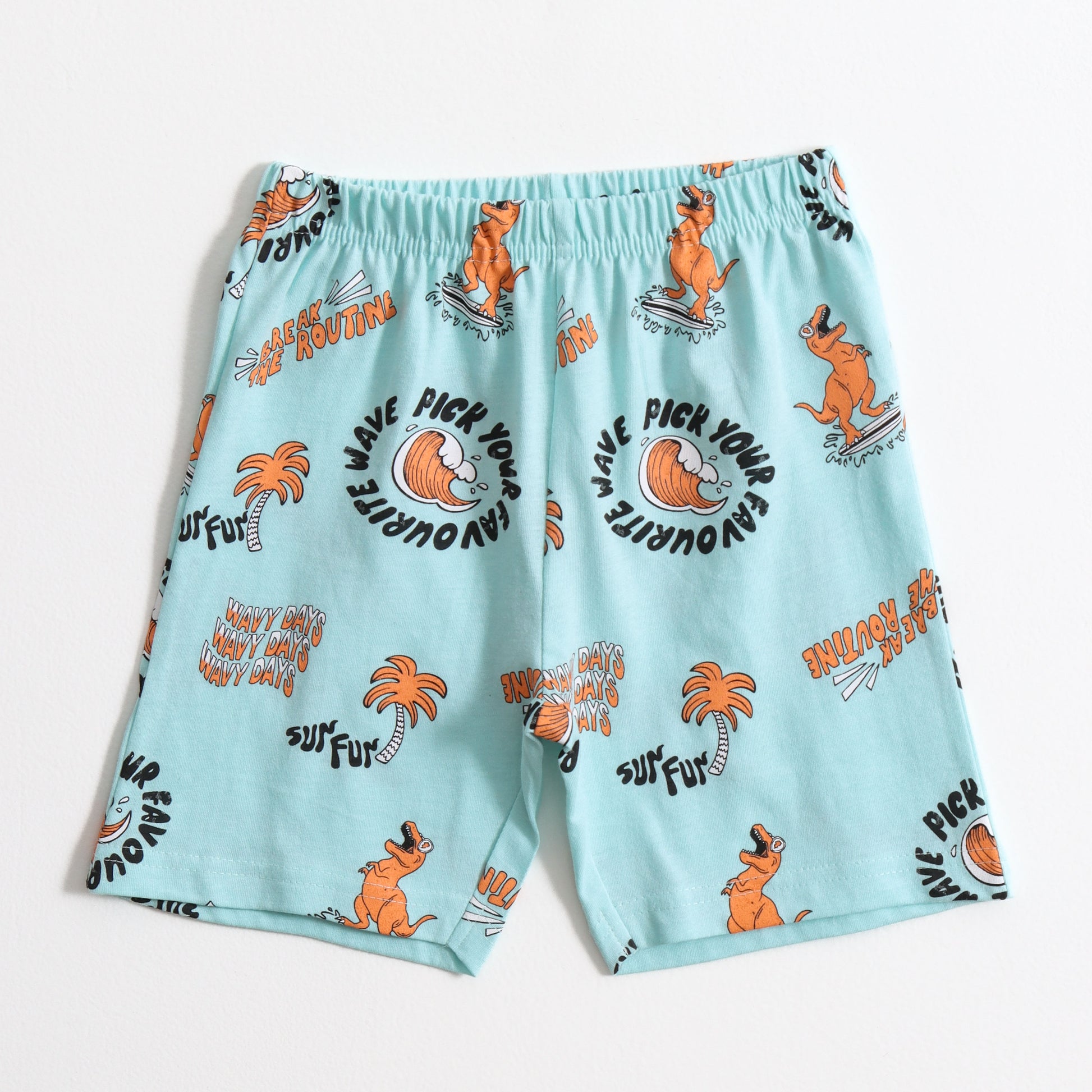 Dino Stamp Shorts Set (Unisex) cotton kids shorts set - image 4