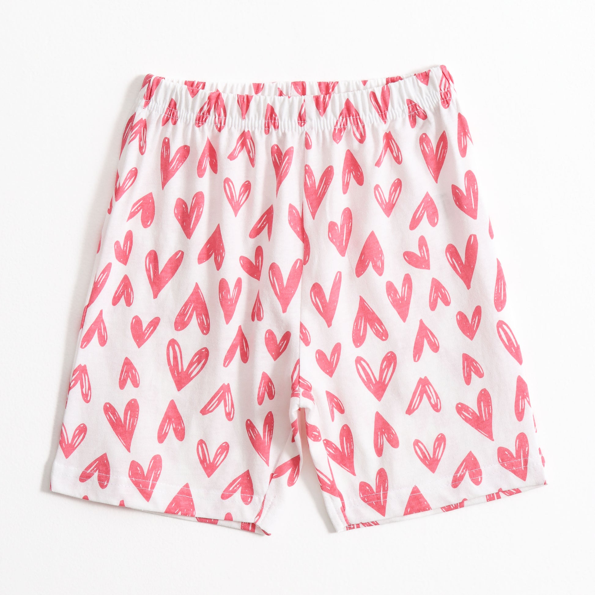 Pink Chevron Heart Shorts Set (Unisex) cotton kids shorts set - image 4