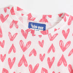 Pink Chevron Heart Shorts Set (Unisex) cotton kids shorts set - image 5